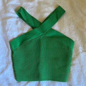 Aritzia cross cross sculpt knit crop top